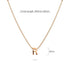 Initials Brick Alphabet Letter Necklace Rose Gold Layered Steel Jewellery